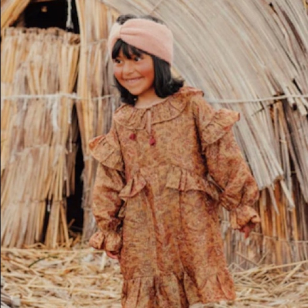 Louise Misha Kerly dress nwt bronze flowers 5